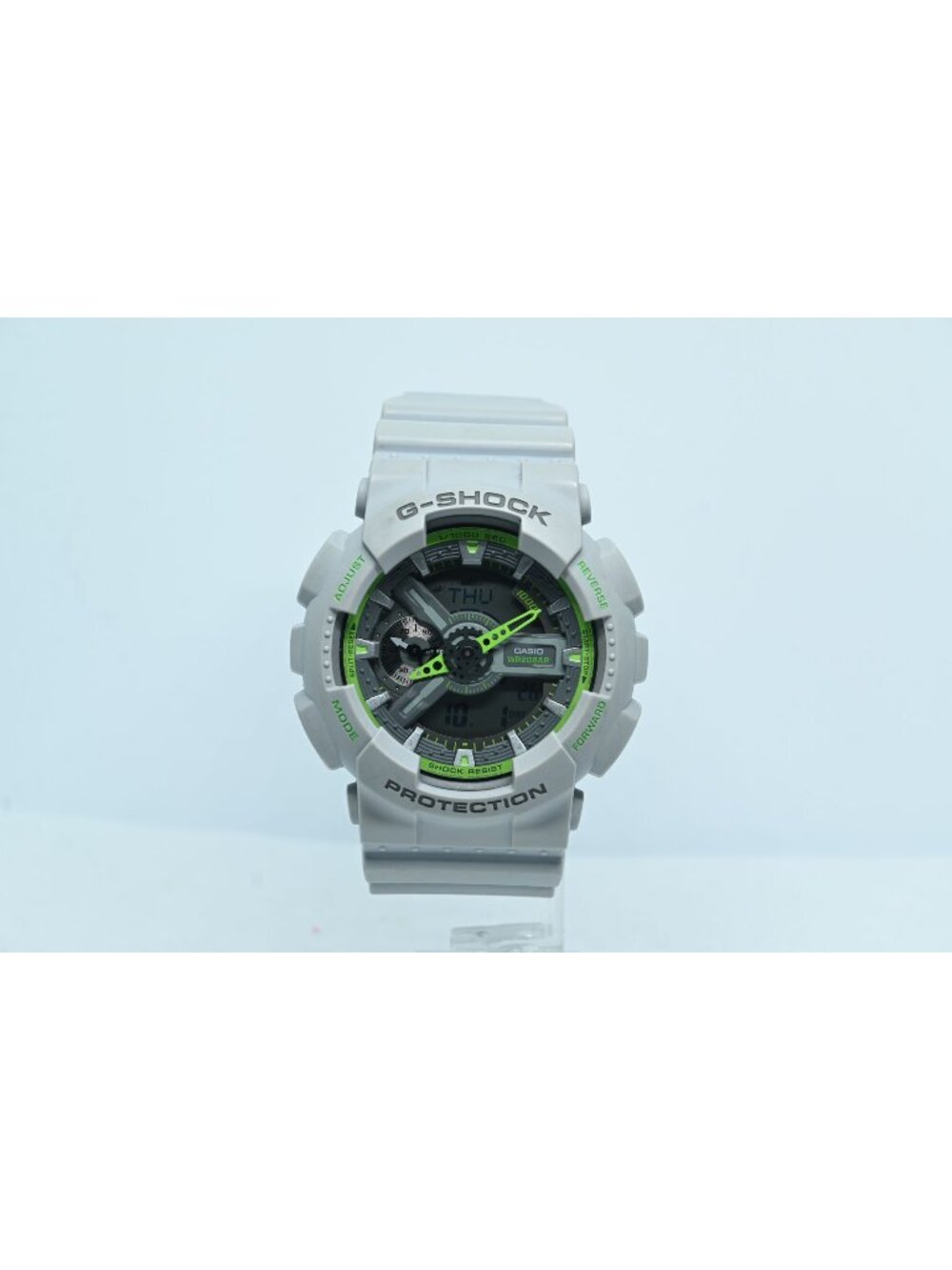 Casio G-Shock Analog-Digital Watch Matte Gray Neon Green Resin GA-110TS-8A3